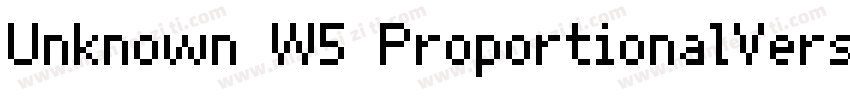 Unknown W5 ProportionalVersion 10字体转换